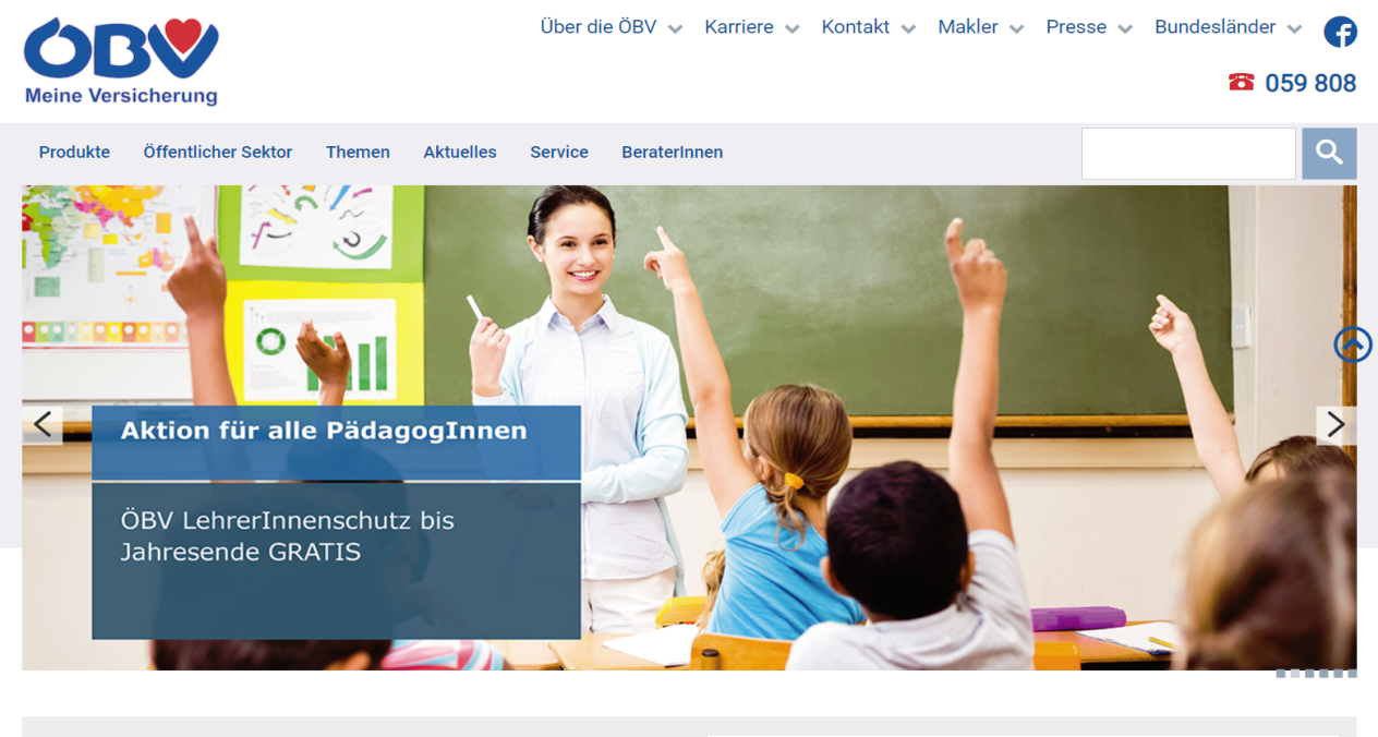 Website Österreichische Beamtenversicherung Screenshot